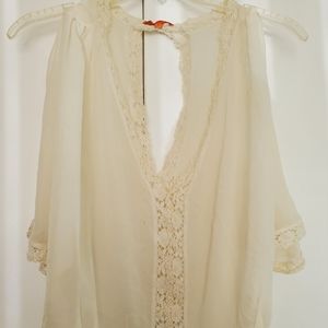 Michelle Jonas 100% silk chiffon travelwear top